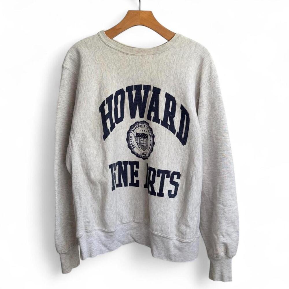 Vintage 90s Howard Fine Arts Reverse Weave Sweatshirt MV Sport Mens L Preppy